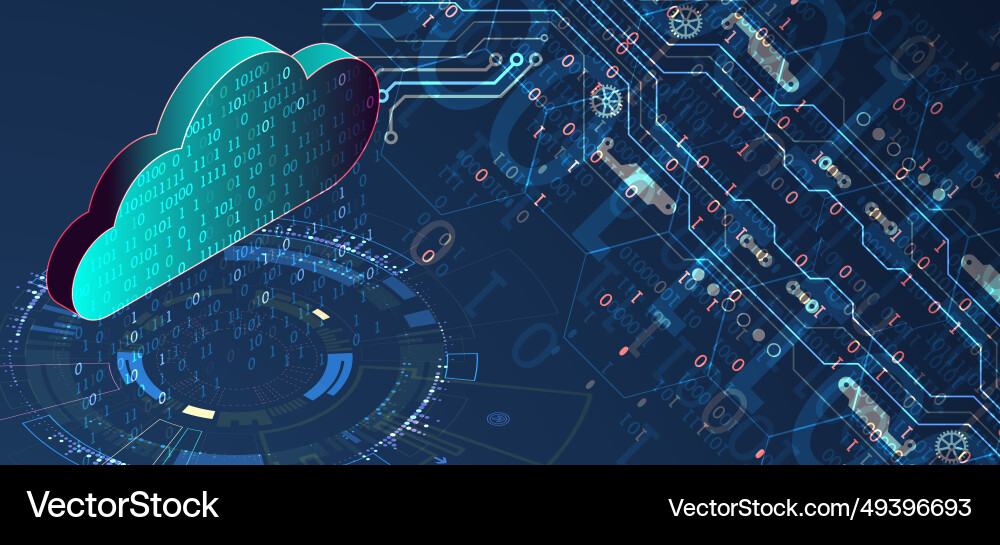 Cloud computing conceptabstract connection Cloud computing conceptabstract connection vector image