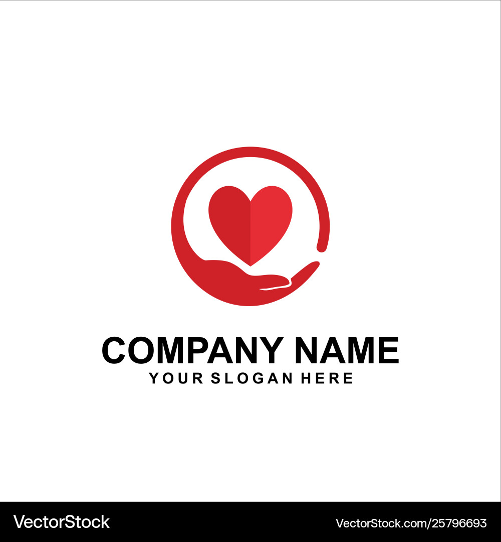Heart Care Logo - Symbol of Support vector image