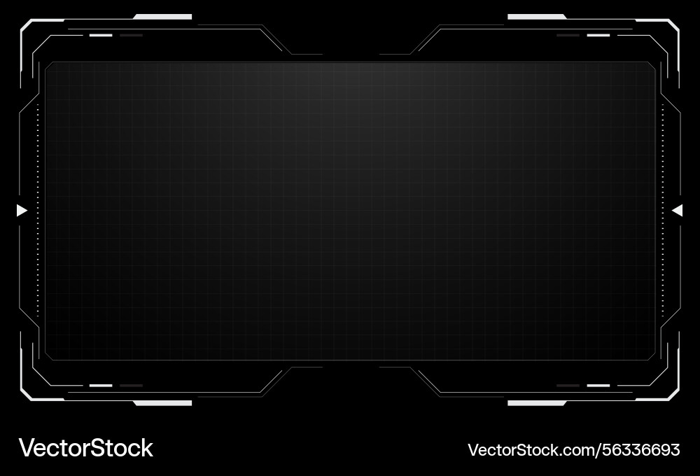 Hud frames white grey user interface elements Hud frames white grey user interface elements vector image