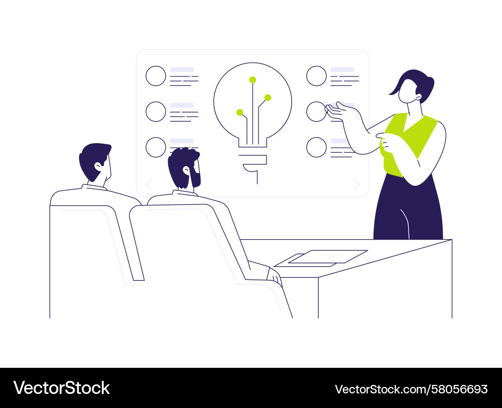 Presentation Creation Concept Vector Image