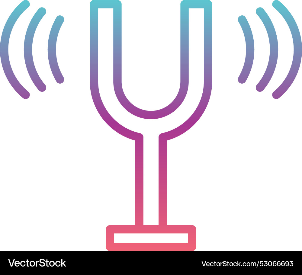 Sound fork line gradient design Vector Image