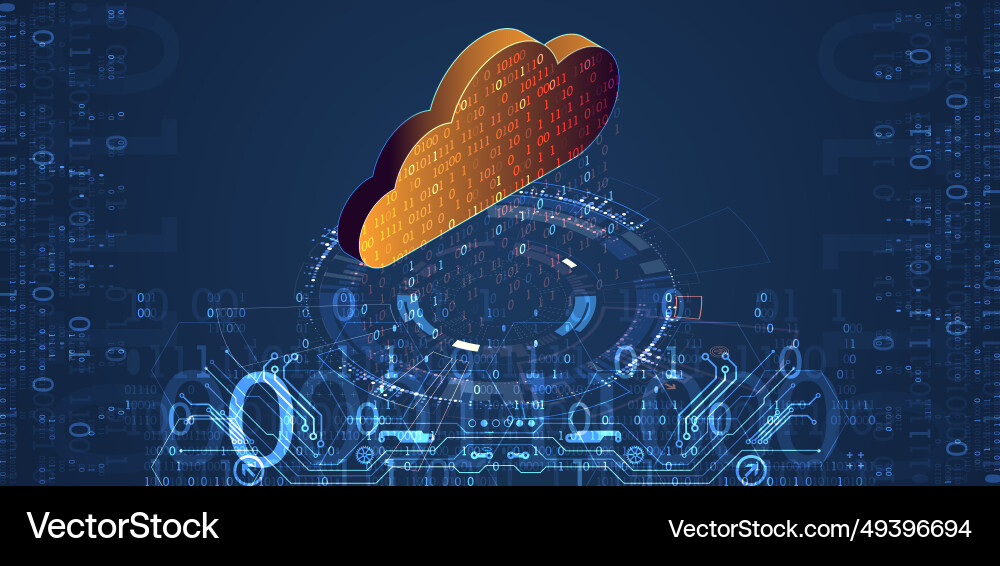 Cloud computing conceptabstract connection Cloud computing conceptabstract connection vector image
