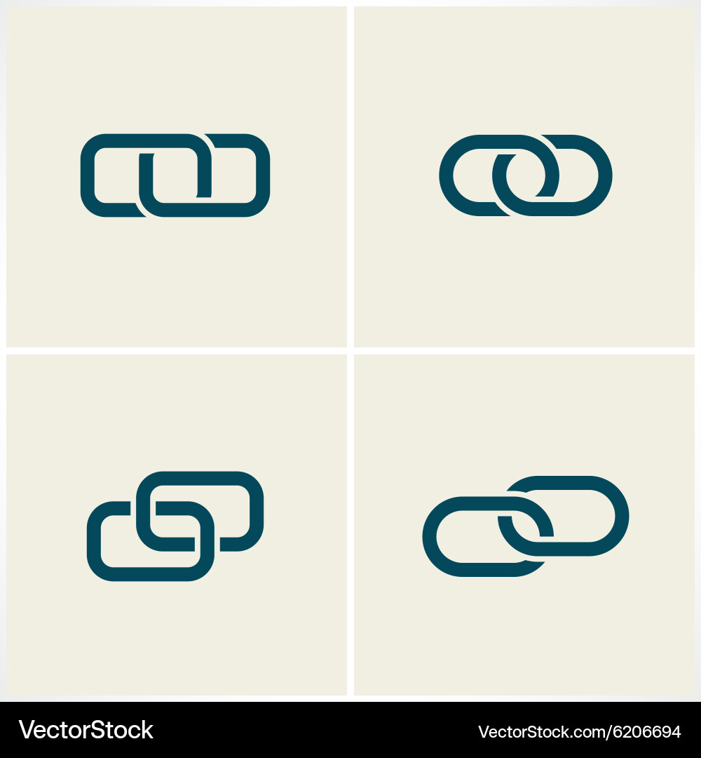 Connected Chains & Links vector image