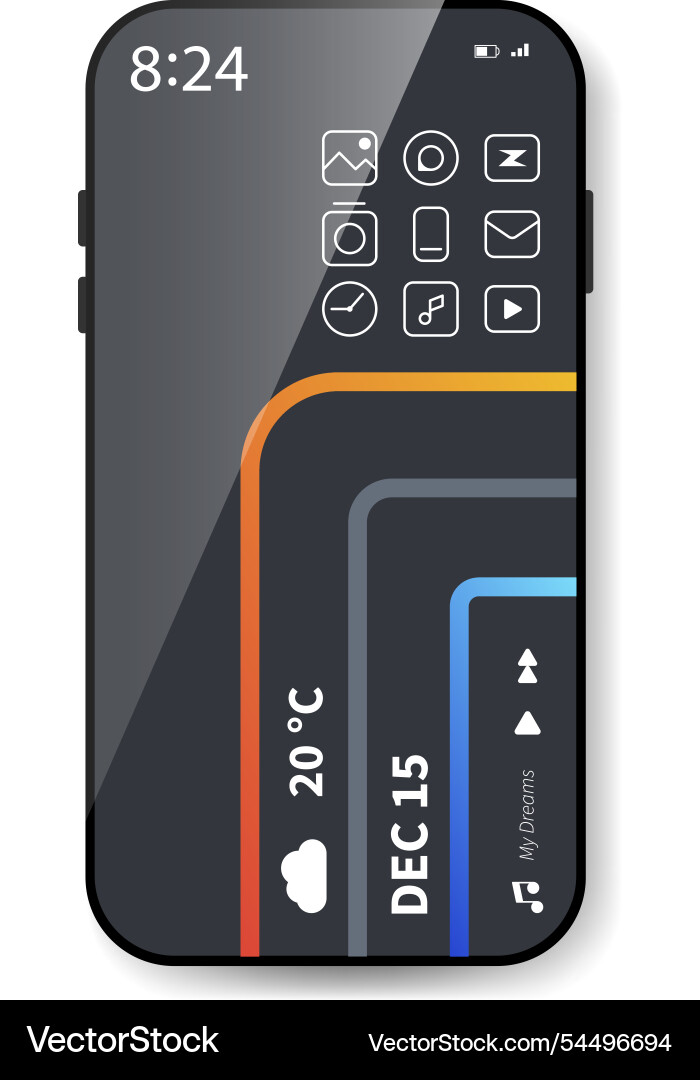 Modern mobile operating system interface Vector Image