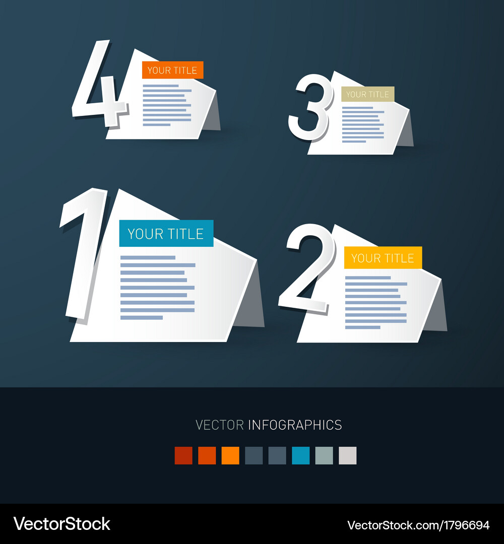 Progress steps for tutorial infographics Vector Image