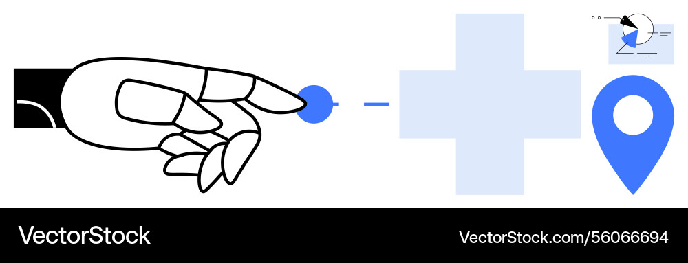 Robotic hand interaction representing ai Robotic hand interaction representing ai vector image