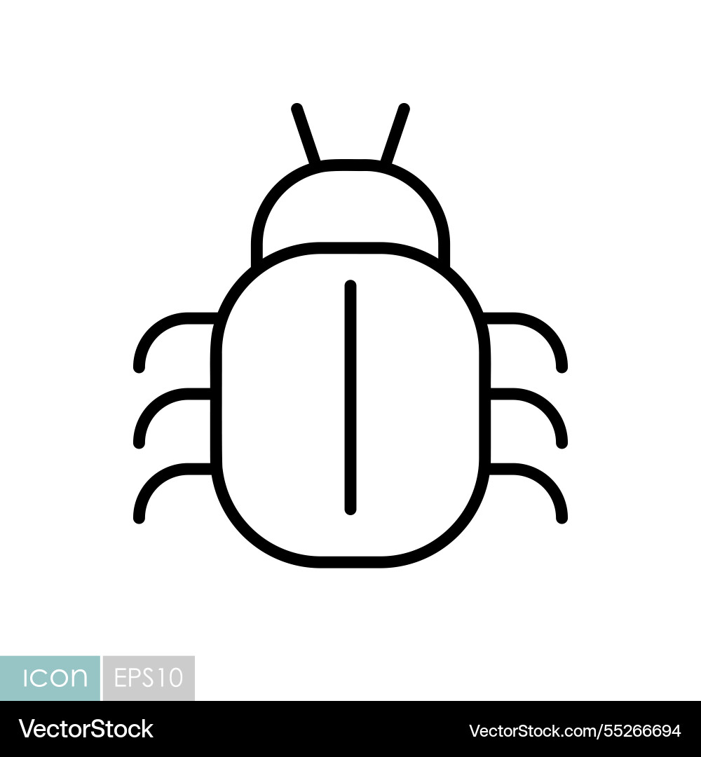 Software oder Programm Bug-Symbol Sicherheitszeichen vektorbild