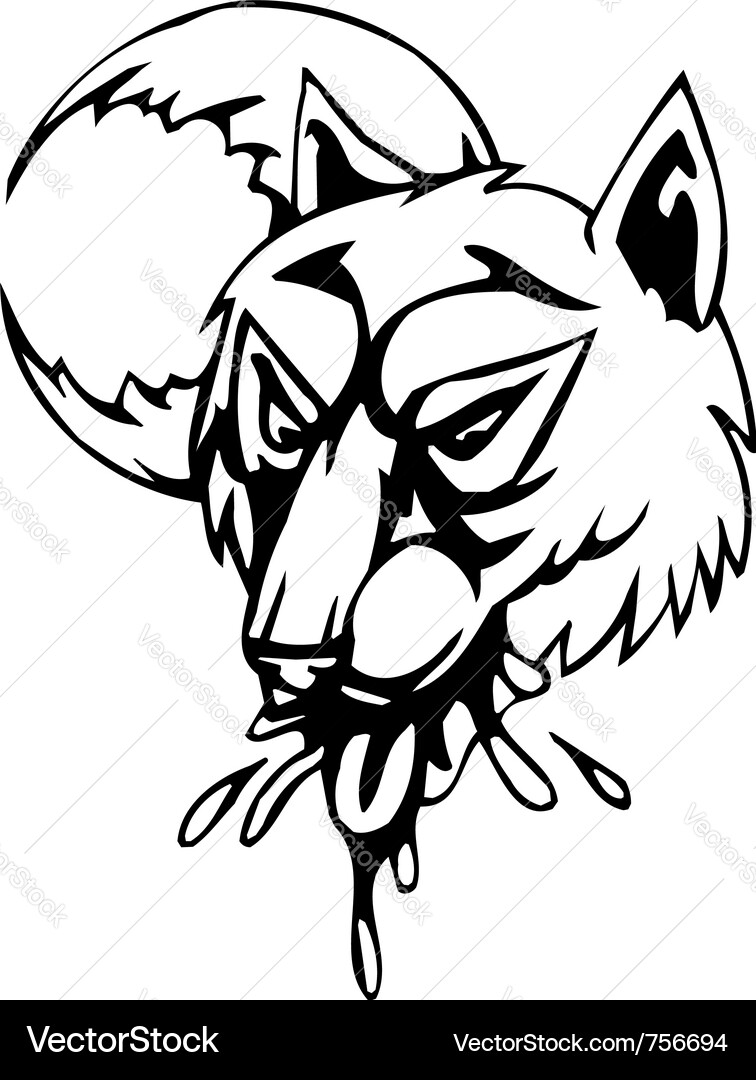 Wolf - halloween Vector Image