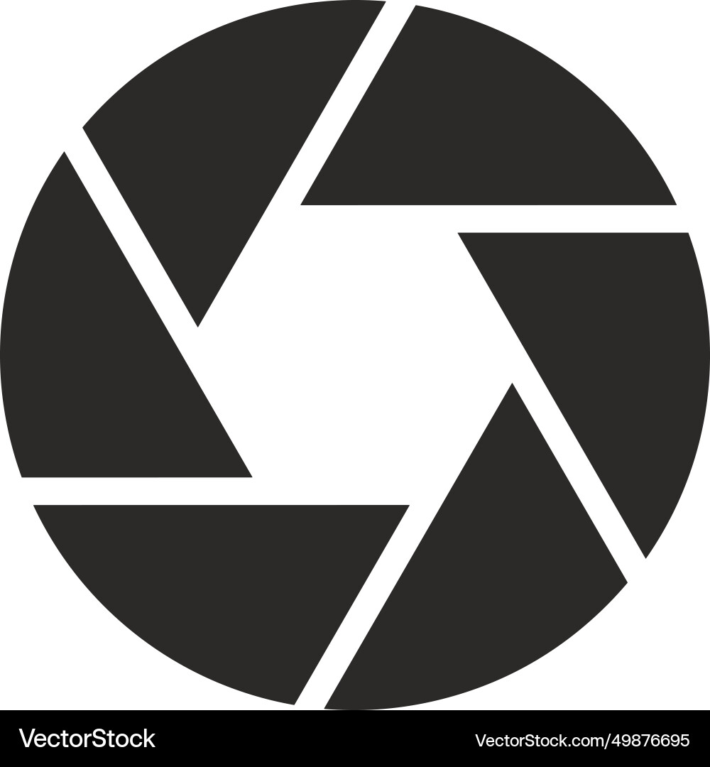 Camera shutter icons aperture f Camera shutter icons aperture f Vector Image