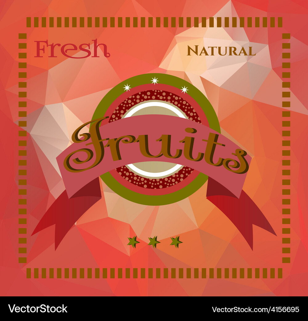 Cherries on triangular background Vector Image