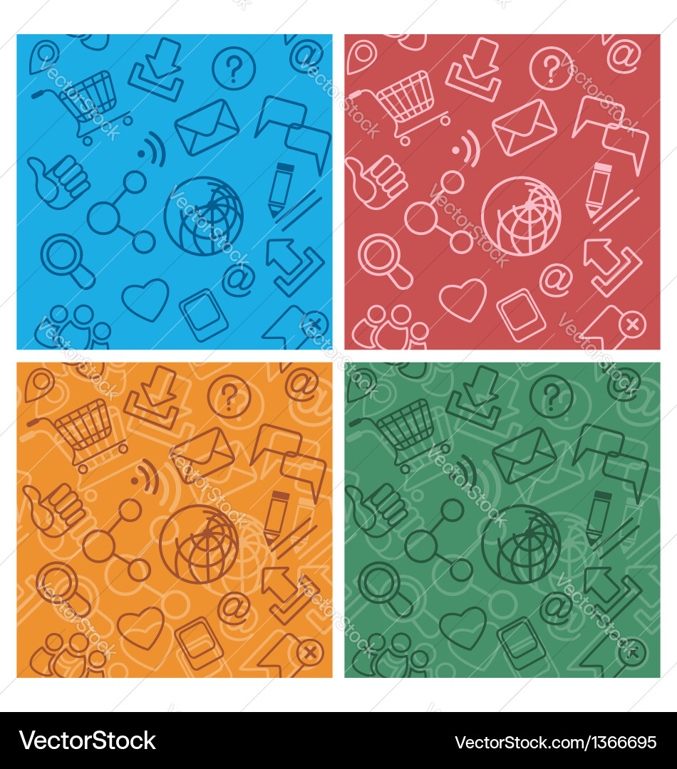 Modern Network Patterns vector image