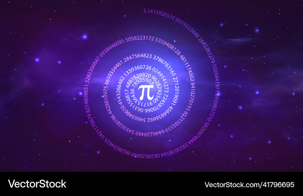 Pi day science space iinfinitely concept Pi day science space iinfinitely concept vector image