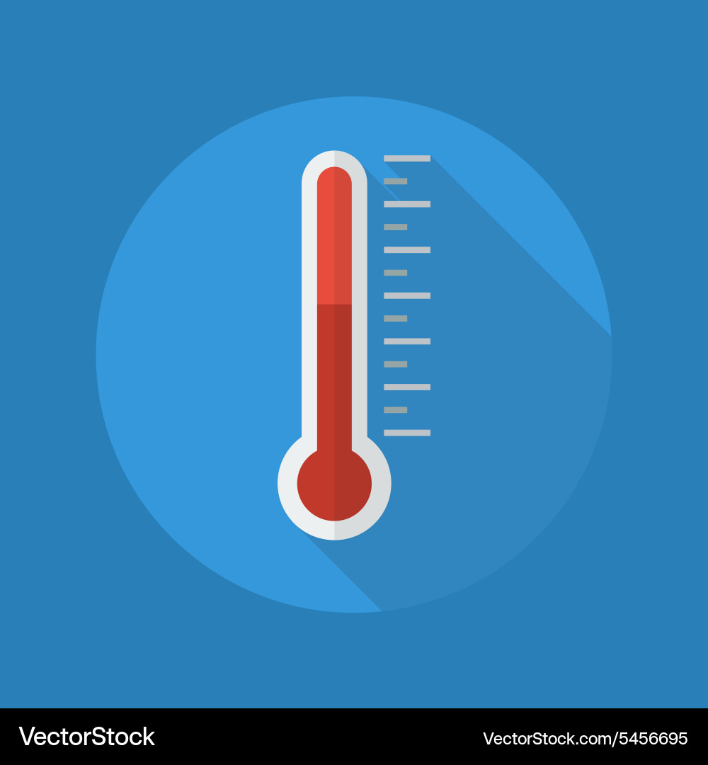 Thermometer Icon with Shadow vector image