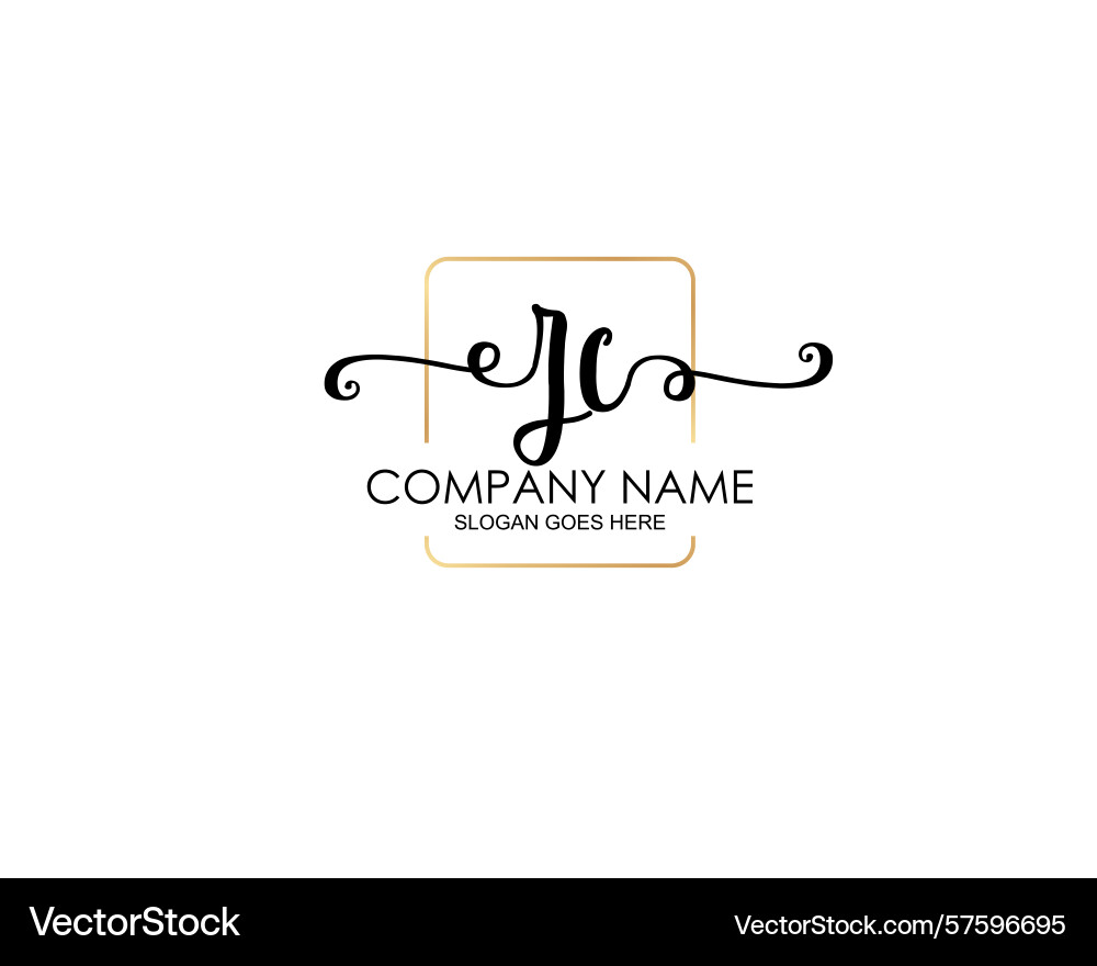 Zc initial handwriting logo design collection Vector Image