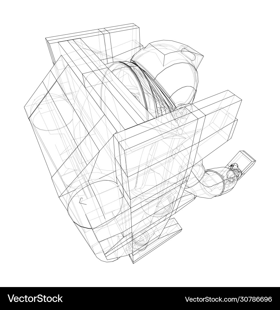Astronaut concept rendering 3d Vector Image