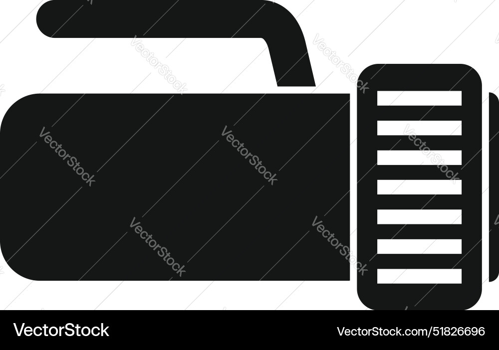 Black handheld flashlight providing illumination Vector Image
