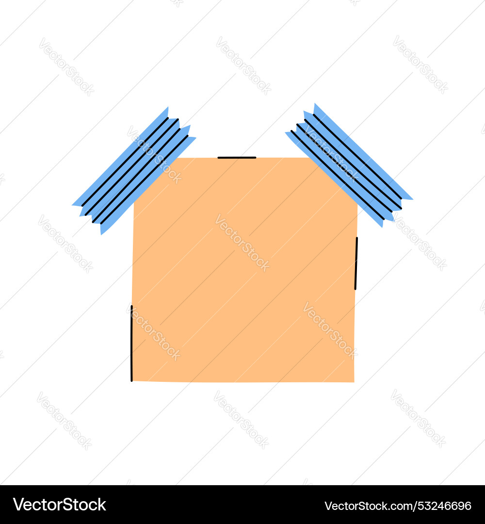 Blank square note paper isolated element Vector Image