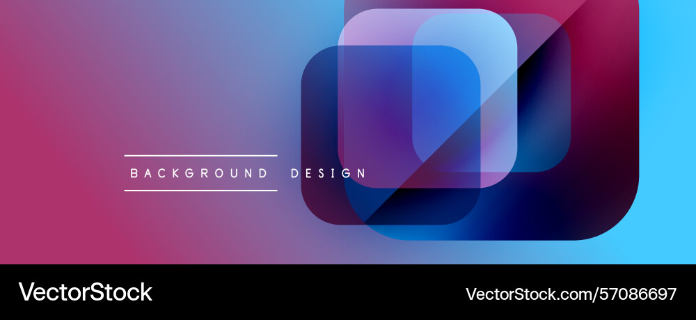 Abstract geometric shapes overlap creating Vector Image