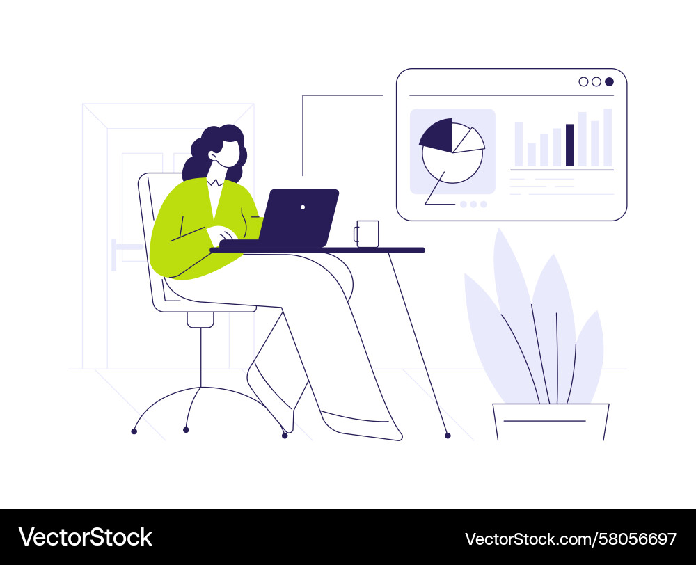 Data Visualization Software Concept Vector Image
