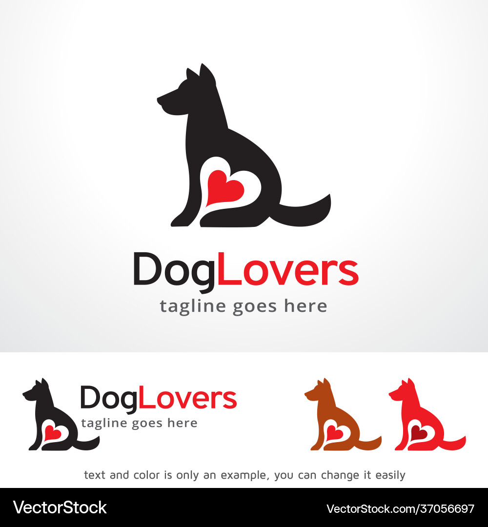 Dog Lover Logo Template Vector Image