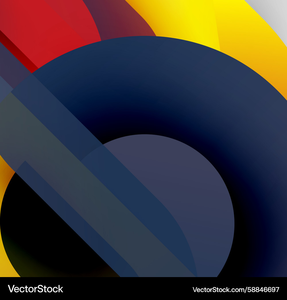 Overlapping Circles - Abstract Composition Vector Image