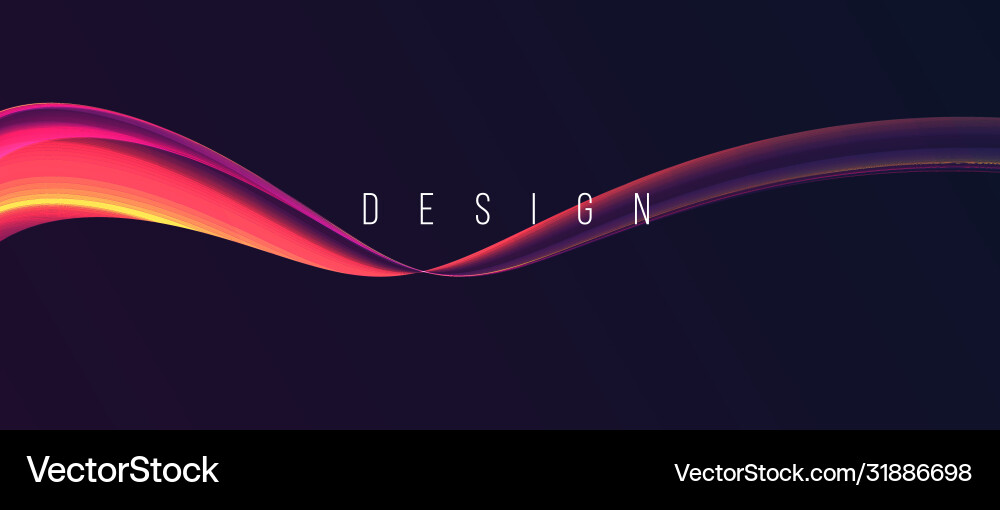 Abstract design element gradient hot magma wave vector image