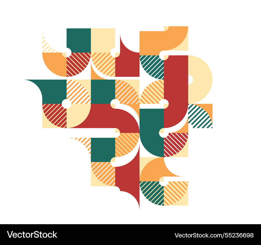 Abstract geometric background modular tiling Vector Image