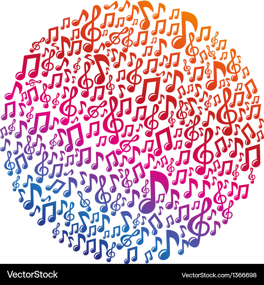 Abstract Musical Notes Background Royalty Free Vector Image