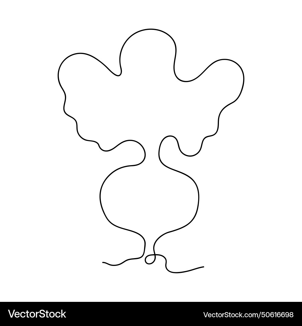 Beet continuous one line drawing Vector Image