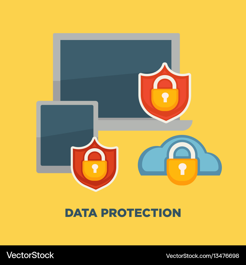 Data Security Folder Lock vector image