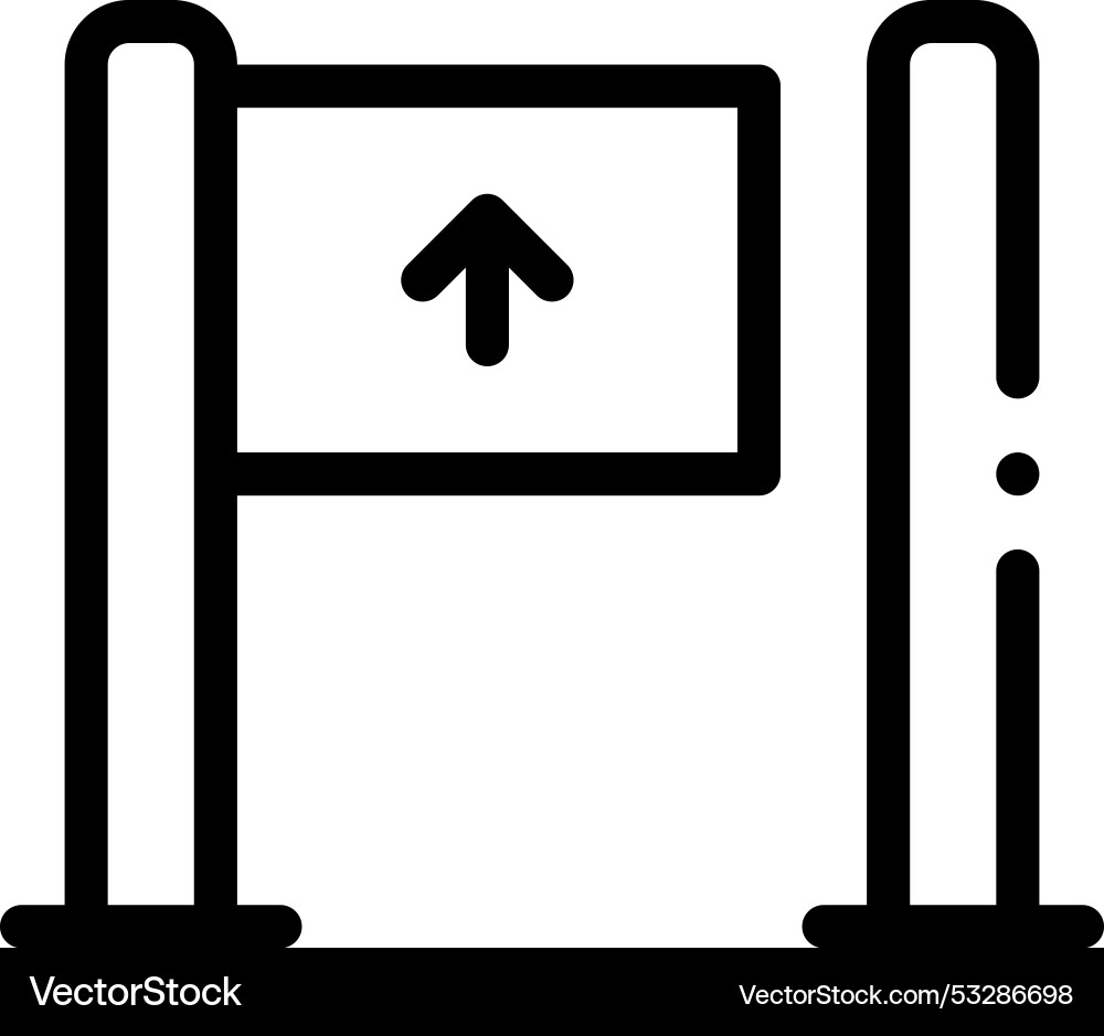 Entry icon thin linear style design isolated Entry icon thin linear style design isolated vector image