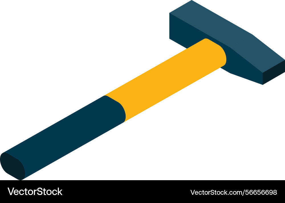 Hammer icon build carpenter tool isolated Vector Image