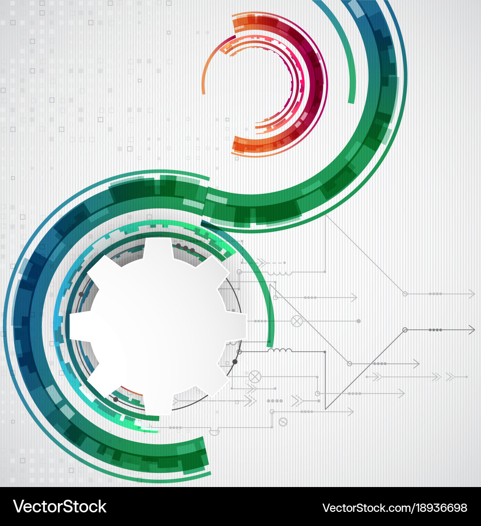 Hi-tech digital technology and engineering vector image