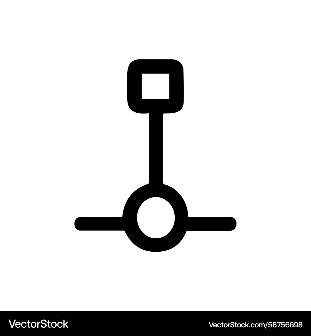 Line Square Circle Connection Vector Image