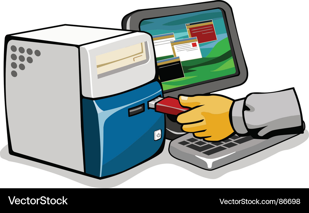 Loading computer Vector Image
