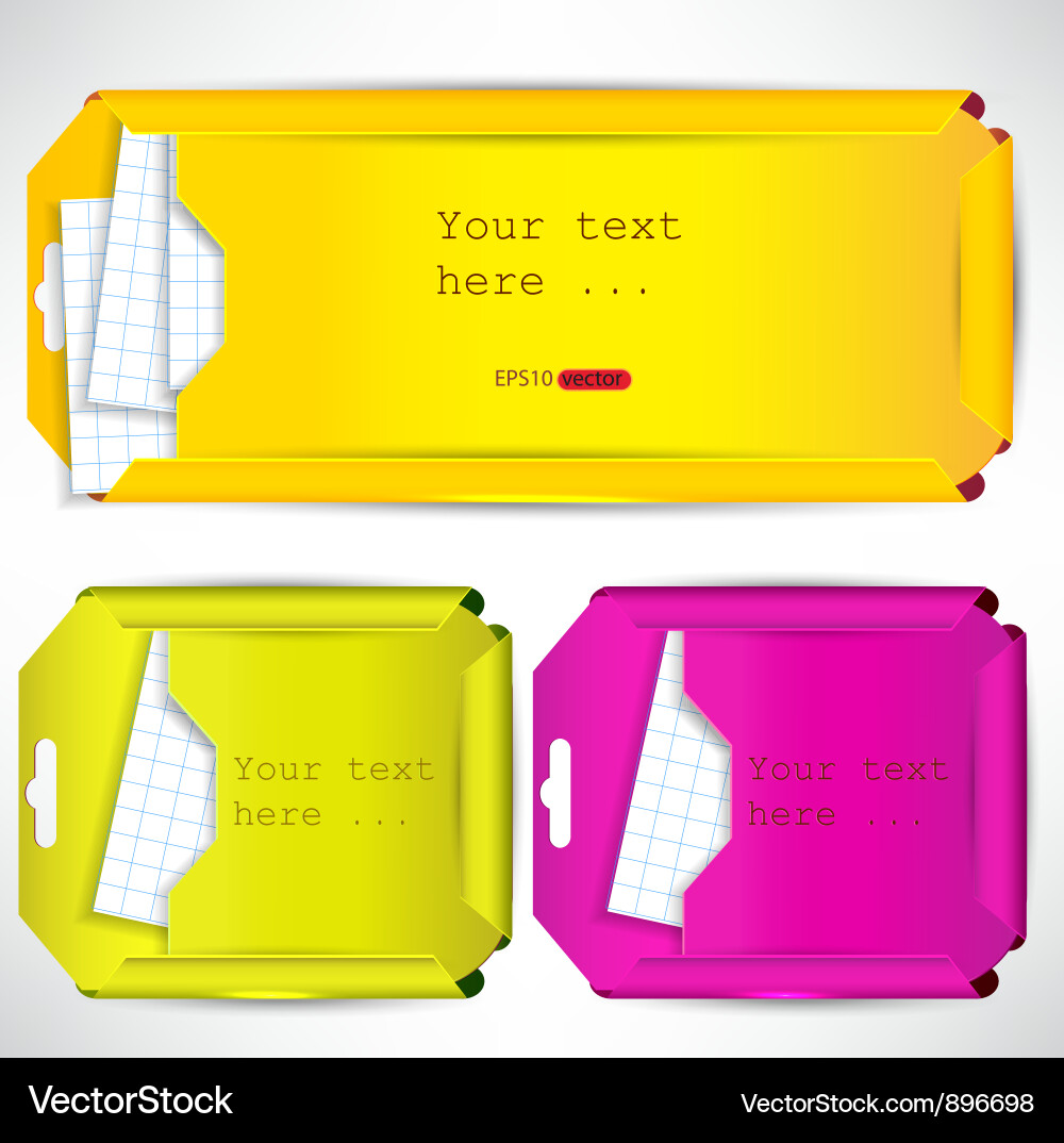 Paper sheets with envelopes for text Vector Image