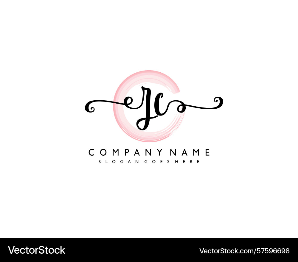 Zc initial handwriting logo design collection Vector Image
