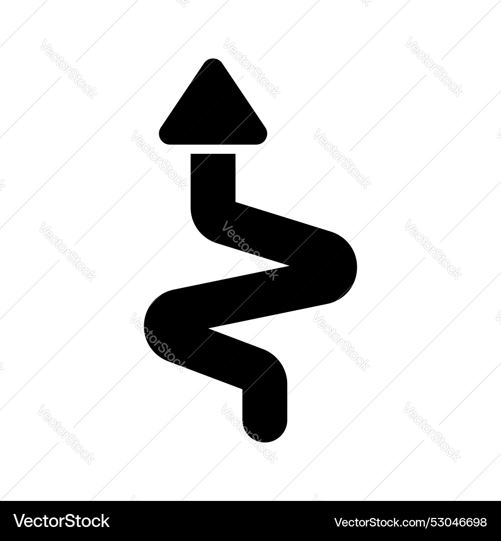 Zigzag or curved arrow design vector image