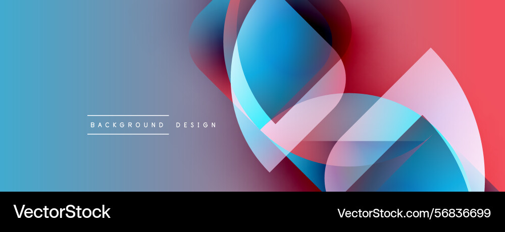 Abstract fluid shapes overlap creating vibrant Vector Image
