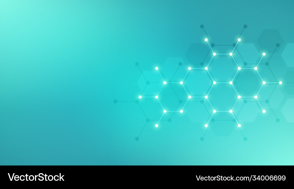 Abstract molecules background molecular – Royalty-Free Vector | VectorStock