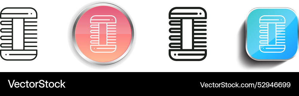 Comb-Symbol dünne lineare regelmäßige und Schaltfläche Stil Comb-Symbol dünne lineare regelmäßige und Schaltfläche Stil vektorbild