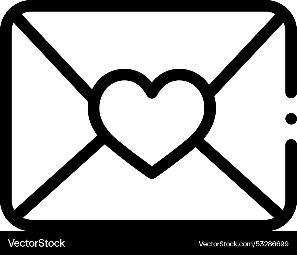 Envelope icon thin linear style design isolated Envelope icon thin linear style design isolated vector image