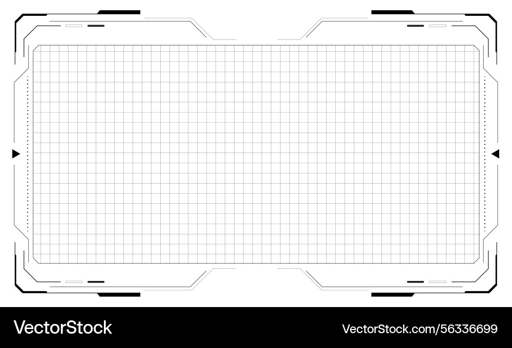 Hud frames black user interface elements design Hud frames black user interface elements design vector image