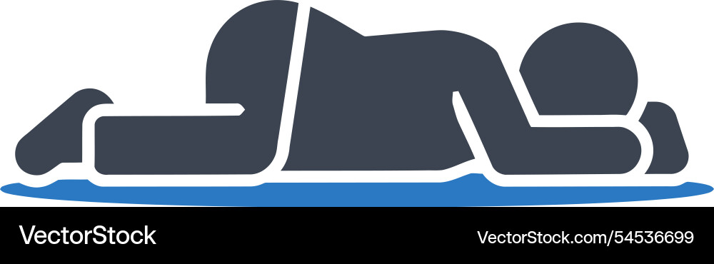 Lying down icon Vector Image