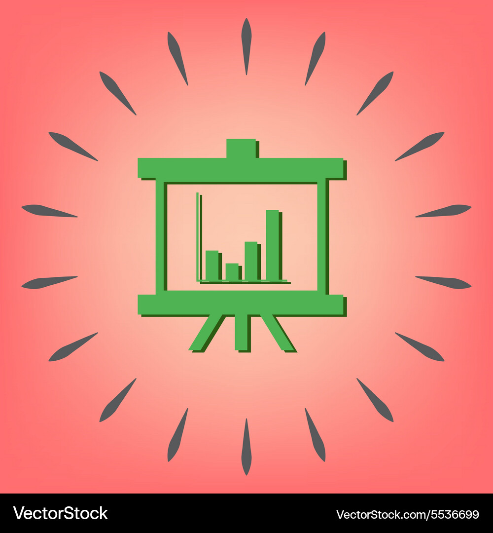 Presentation graphics business icon Vector Image