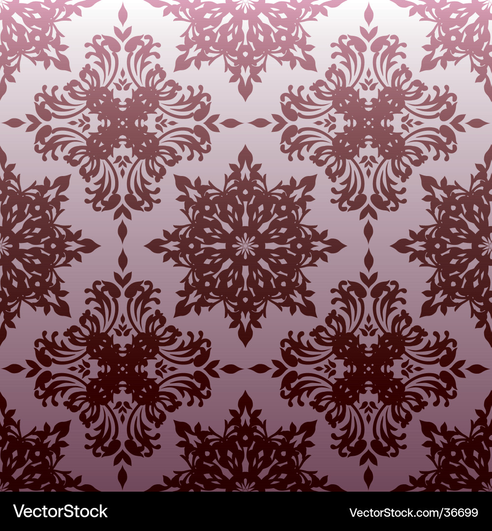 Rote Damask Muster Vektorbild
