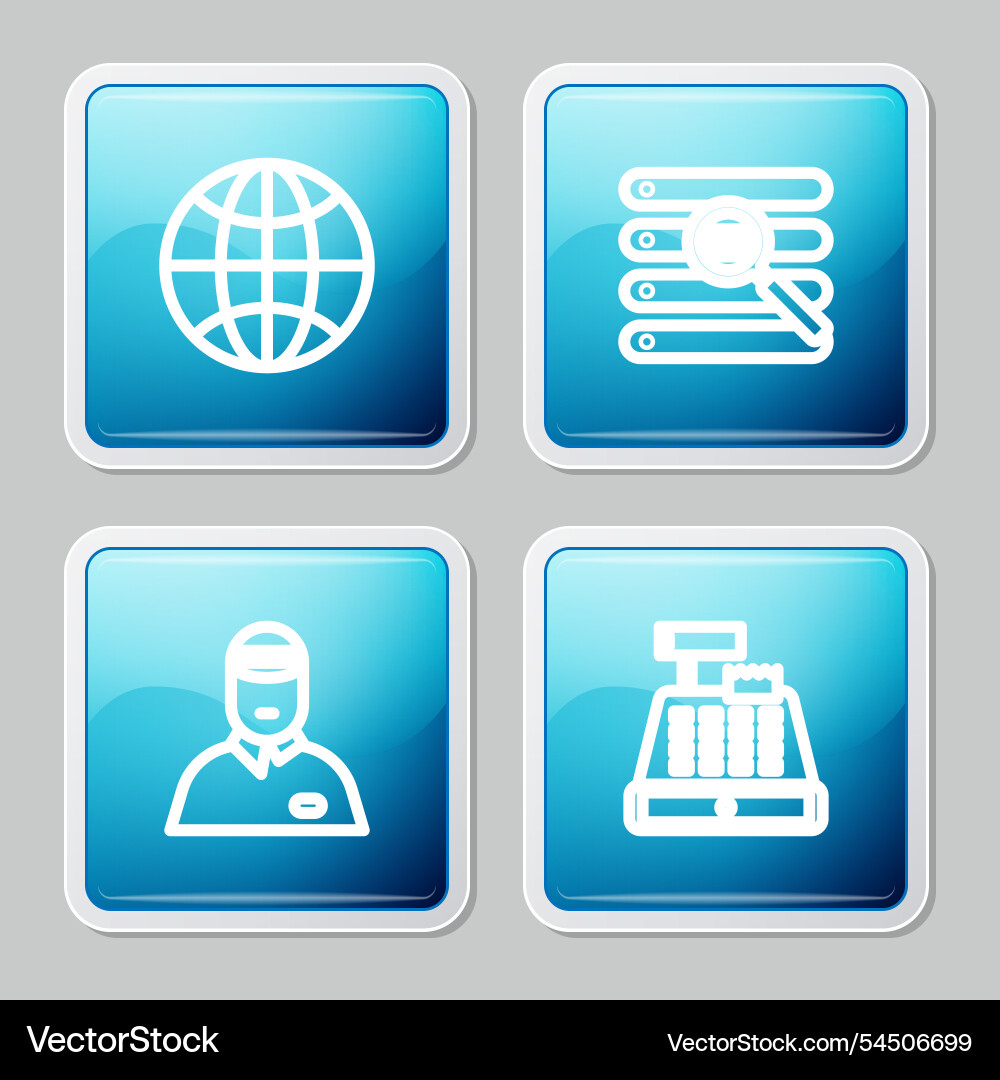 Set line worldwide search in a browser window Set line worldwide search in a browser window vector image