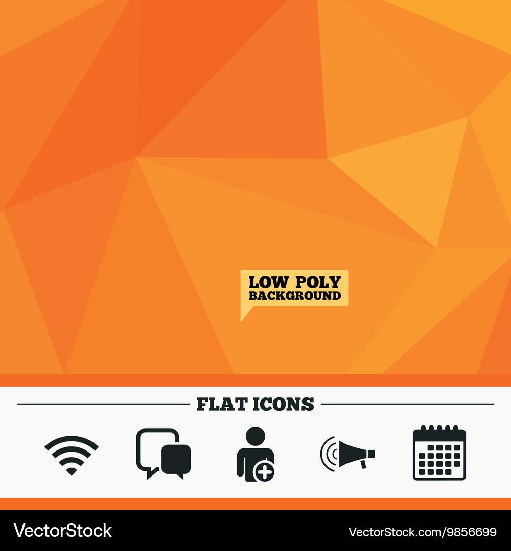 Wifi and chat bubbles add user megaphone Vector Image