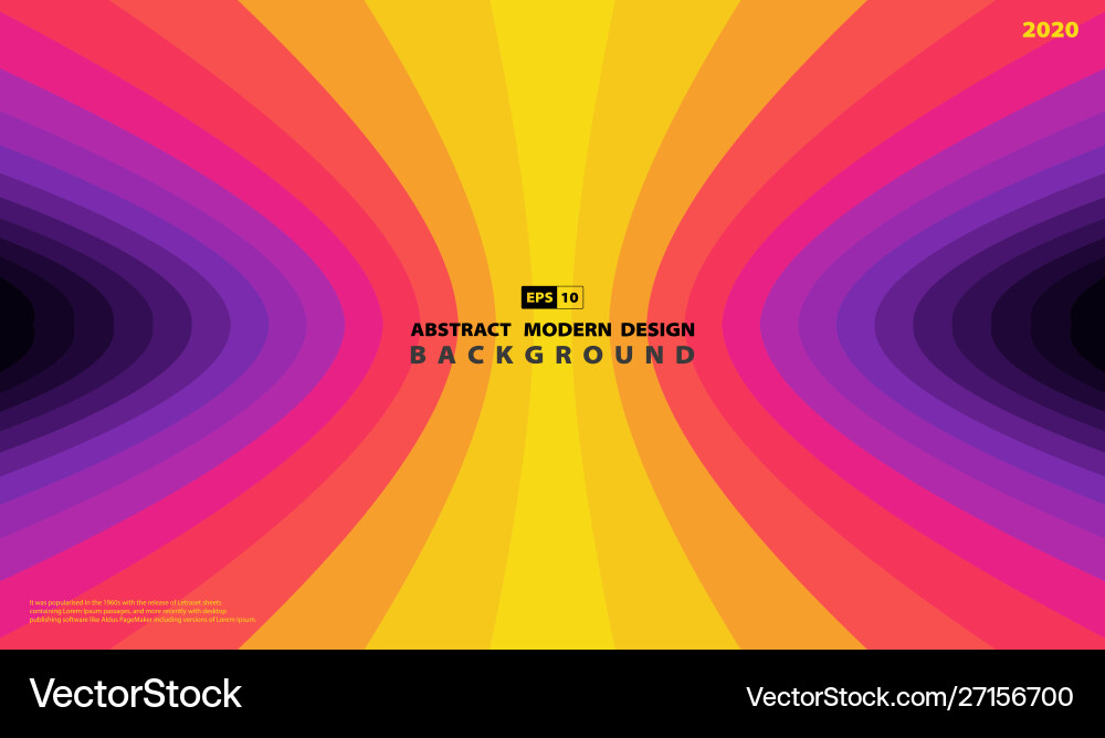 Abstract wide colorful stripe line design vector image