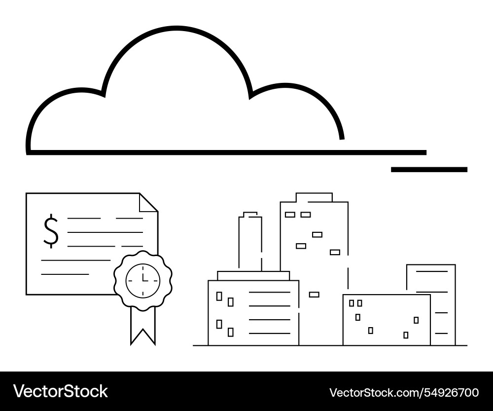 Cloud computing for urban development Cloud computing for urban development Vector Image